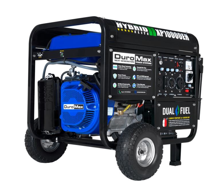 DuroMax XP10000EH 10,000-Watt Electric Start Dual Fuel Hybrid Portable Generator