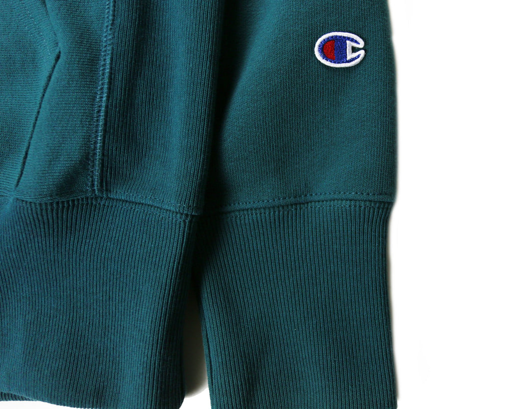 Champion Reverse Weave Small Script Hoodie (Jeweled Jade) - Large