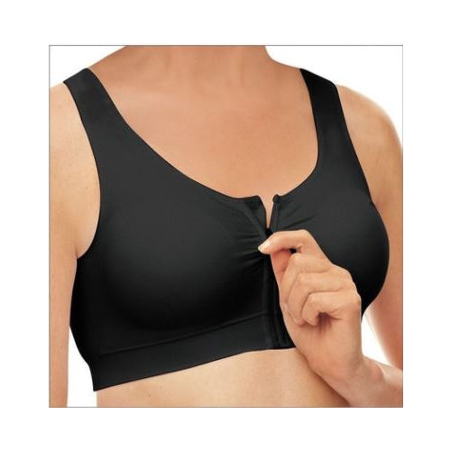 Genie Zip Padded Bra - Black -  Medium