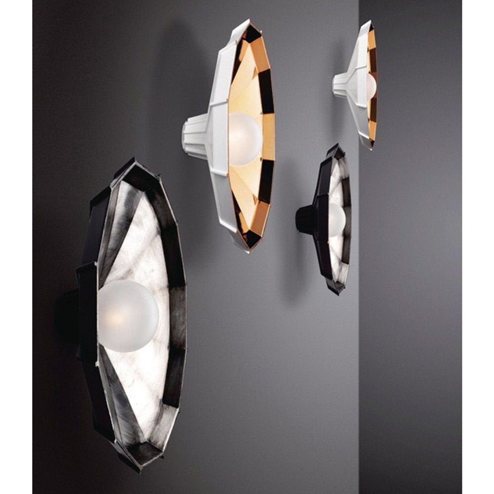 Foscarini By Diesel Collection - Mysterio Flush Wall/Ceiling Light, Black/Silver