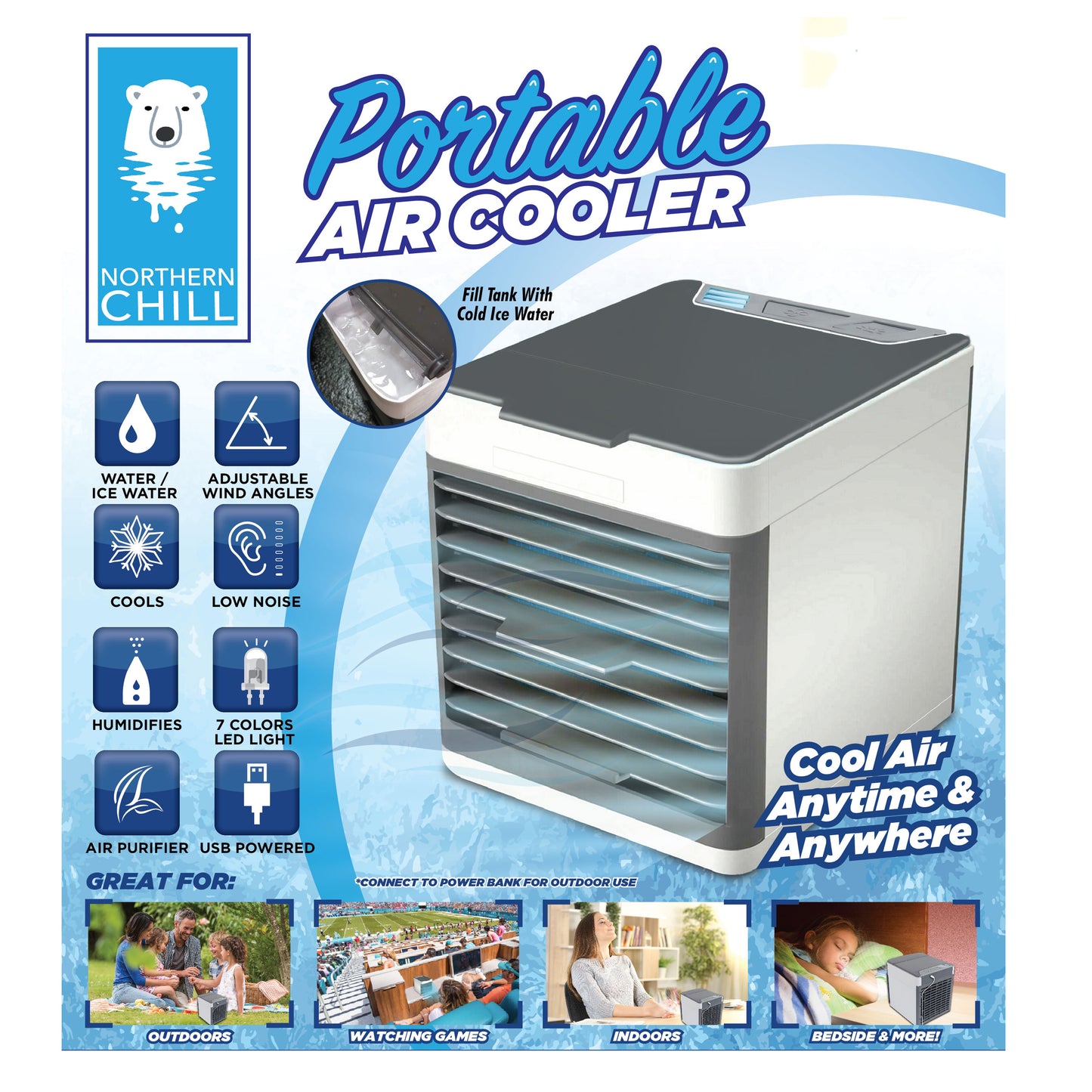 Northern Chill Portable Air Cooler - Cool Air Anytime & Anywhere