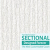 Sectional Deep Side Cover Sky Grey Corded Velvet- Floor Model