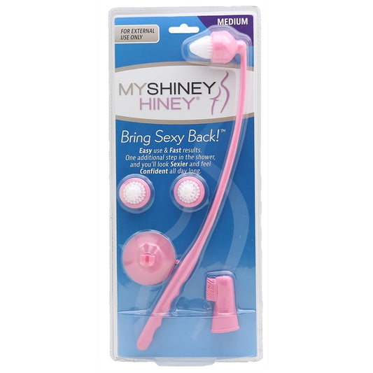 My Shiney Hiney Softer Medium Bristle Personal Cleansing Kit - Coral