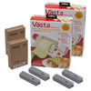 (2 Pack) Vasta 2-in-1 Vegetable & Fruit Slicer + 4 Bonus Replacement Blades