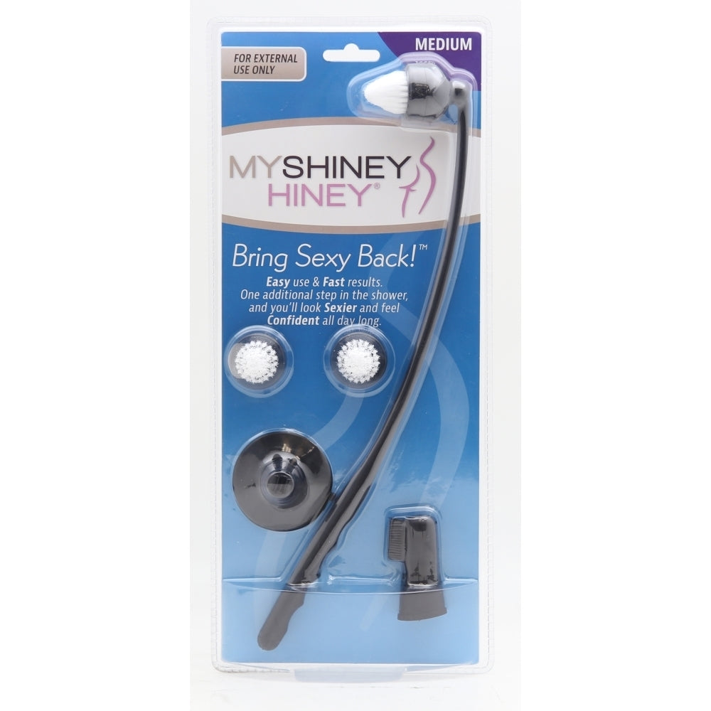 My Shiney Hiney Softer Medium Bristle Personal Cleansing Kit - Black