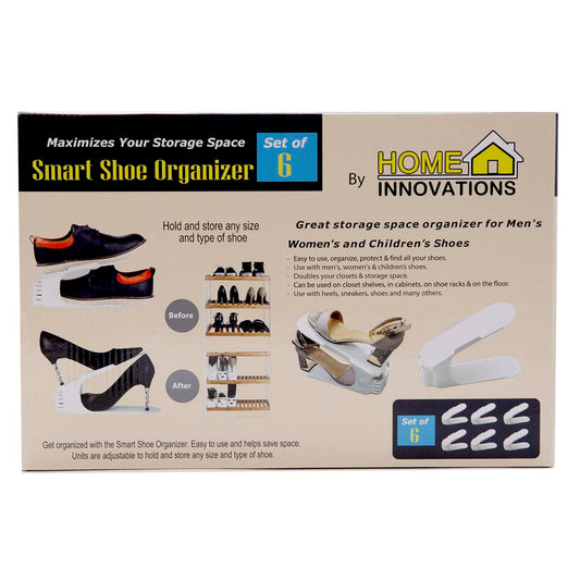 Home Innovations Smart Shoe Organizer Maximize Storage Space! Set of 6