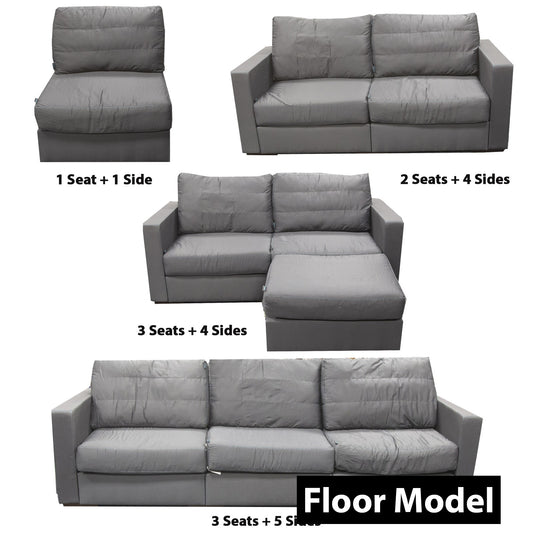 Sectional 3 Seat Set Standard Fill + 5 Sides Standard - FLOOR MODEL