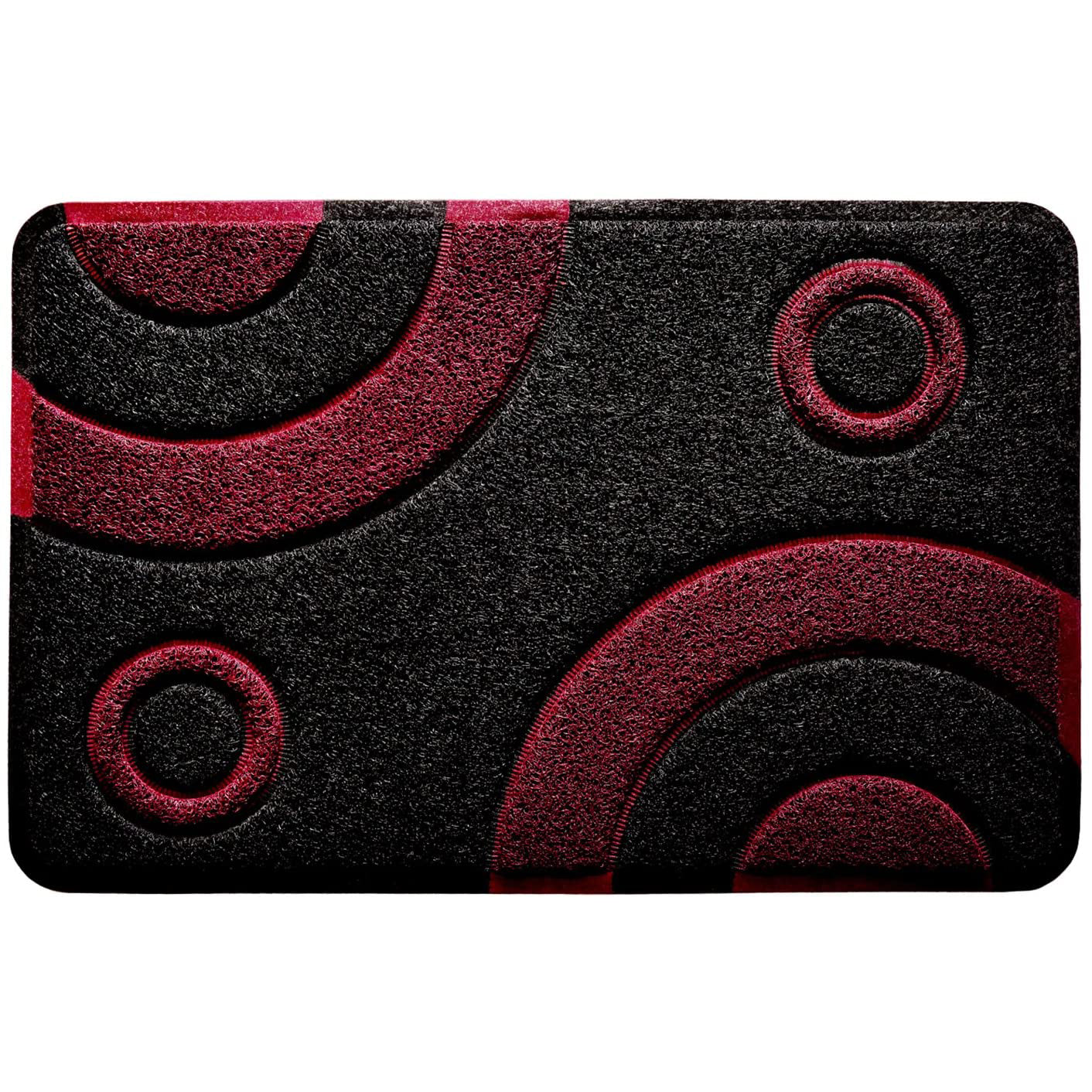 Smartcatcher Mats  Anti-Fatigue Mats Cushioned, 36 X 24, Black And Red Wine