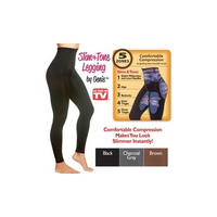 (3 Pack) Genie Slim and Tone Leggings - Charcoal - Medium