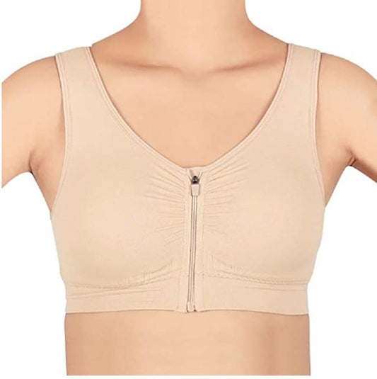 (2 Pack) Genie Zip Padded Bra - Nude - Medium