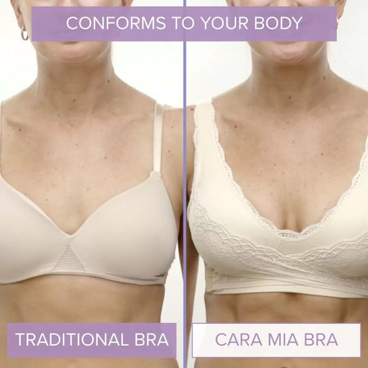 Bra CaraMia, Nude, White, Black 3pk Medium