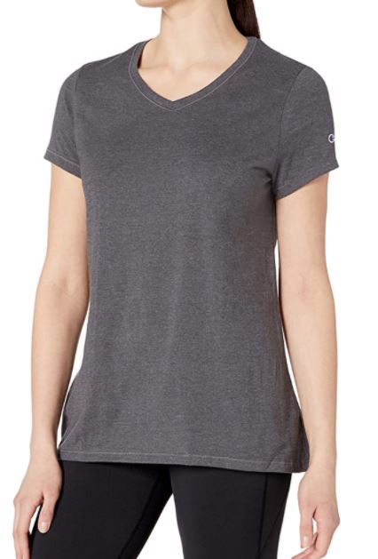 Champion Women's V-Neck T-Shirt - Medium