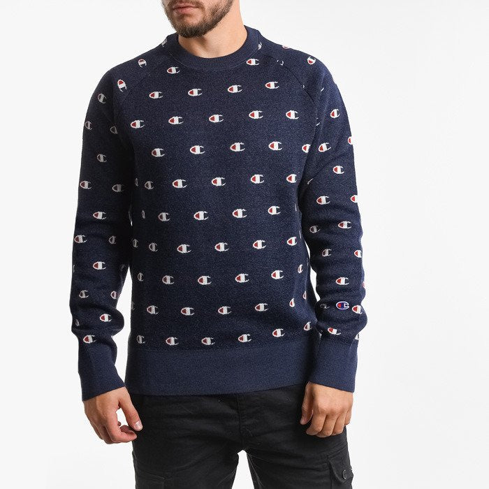 Champion Crewneck Reversed Weaved Sweatshirt Navy - XL