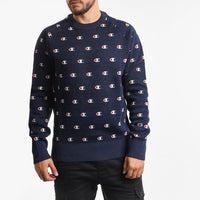 Champion Crewneck Reversed Weaved Sweatshirt Navy - Large