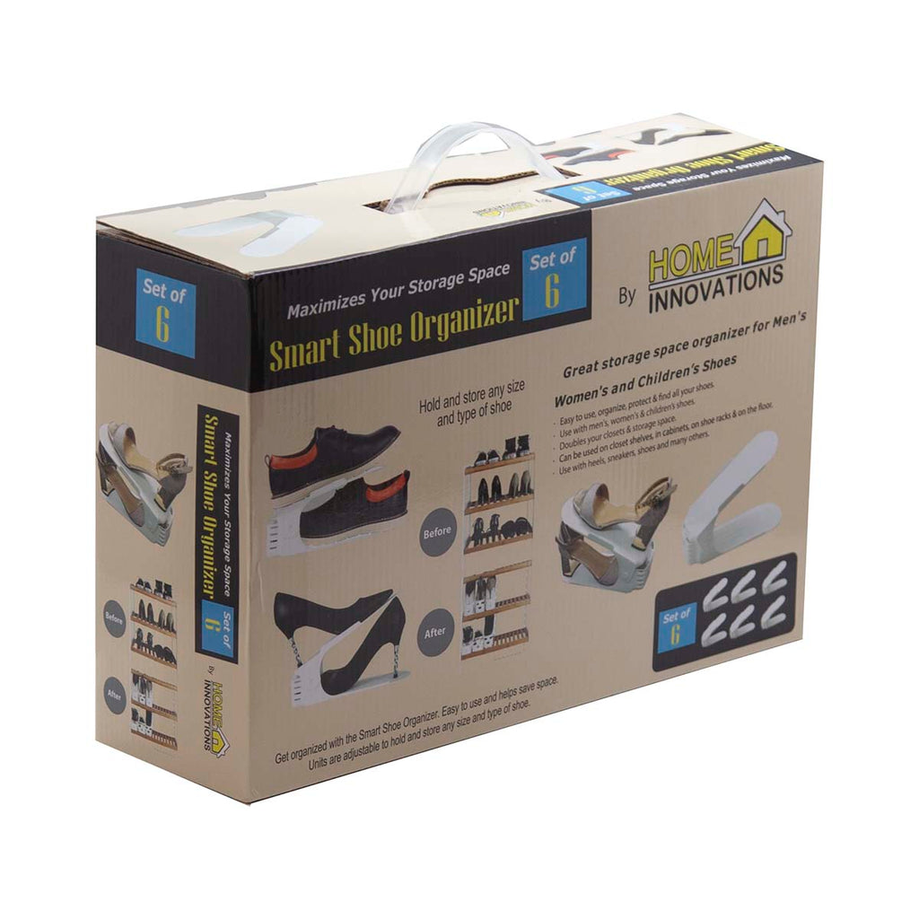 Home Innovations Smart Shoe Organizer Maximize Storage Space! Set of 6