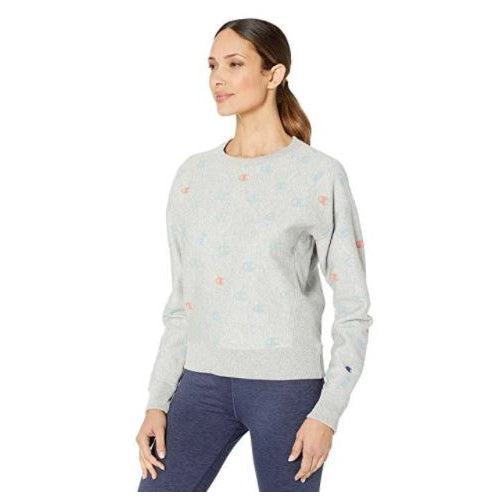 Champion Women's Reverse Weave Pattern Crew Sweatshirt - Medium