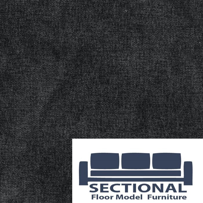 Sectional Side Cover - Charcoal Grey Corded Velvet -  Floor Model