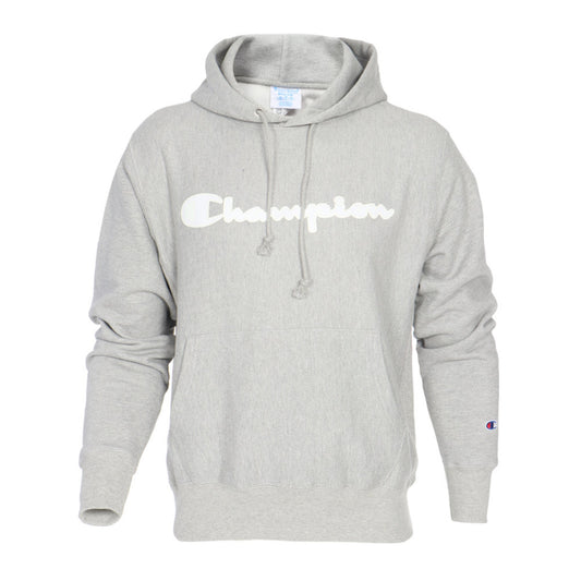 Champion Reverse Weave Pullover Hoodie - Mesh and Leather Script - X-Large