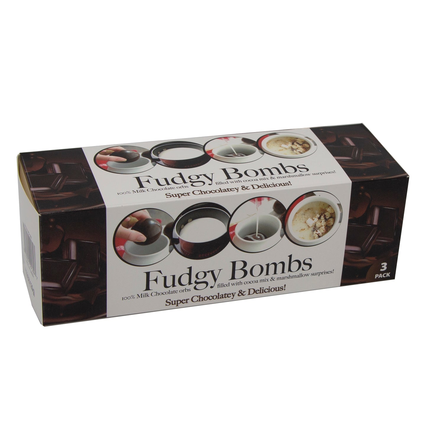 Fudgy Bombs Hot Chocolate Cocoa Bombs - 3 Pack