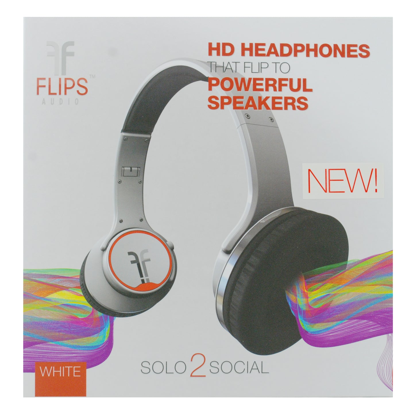 Flips Audio Collapsible HD Headphones and Stereo Speakers, White