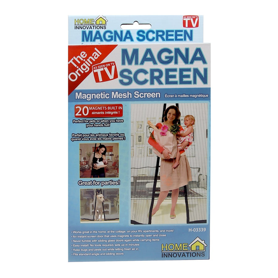 (3 Pack) Magna Screen Magnetic Mesh Screen An Instant Screen Door Built with 20 Magnets