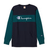Champion Reverse Weave Color Block Crewneck Sweatshirt - Medium