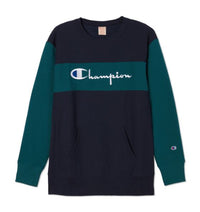 Champion Reverse Weave Color Block Crewneck Sweatshirt - Medium