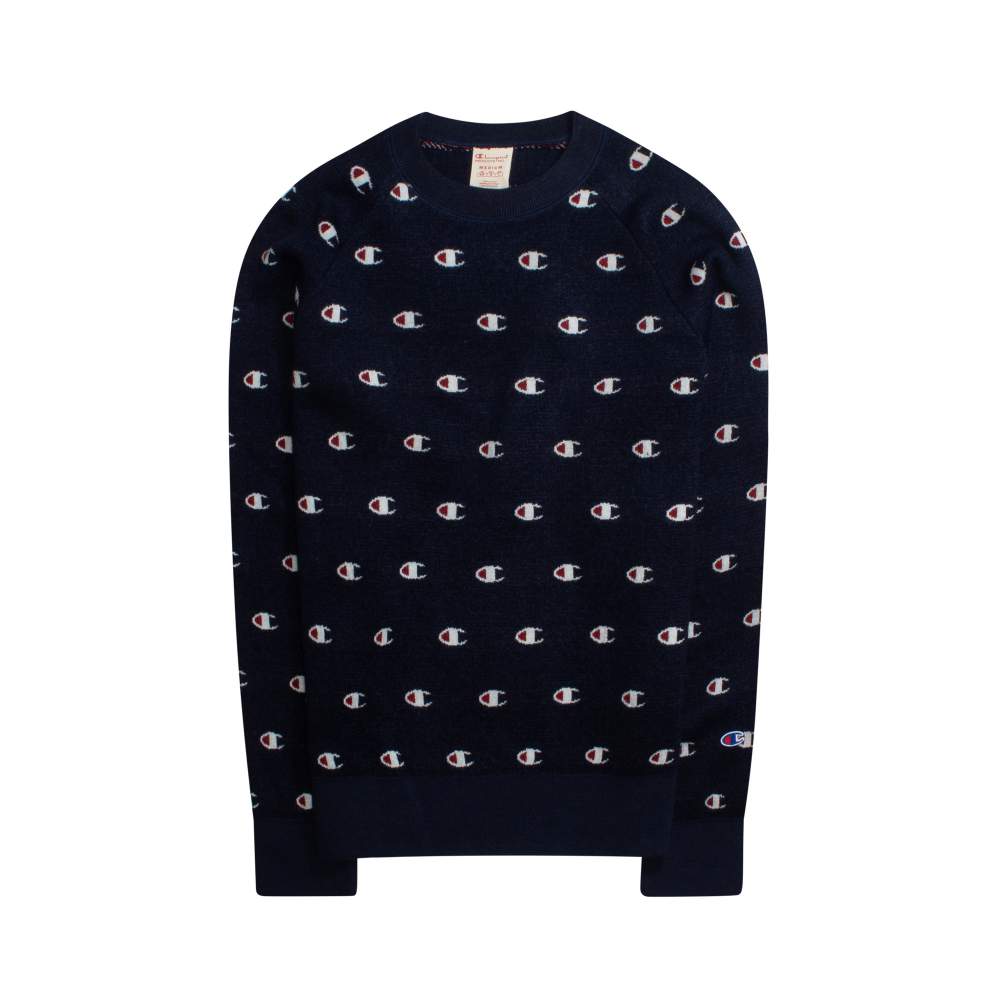 Champion Crewneck Reversed Weaved Sweatshirt Navy - XL