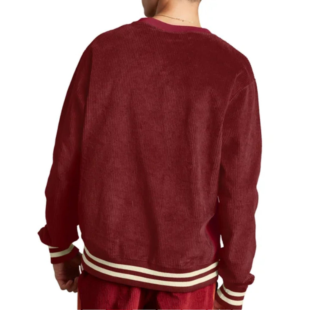 Champion Life Corduroy Crew, C Logo (Cherry Pie) - Large