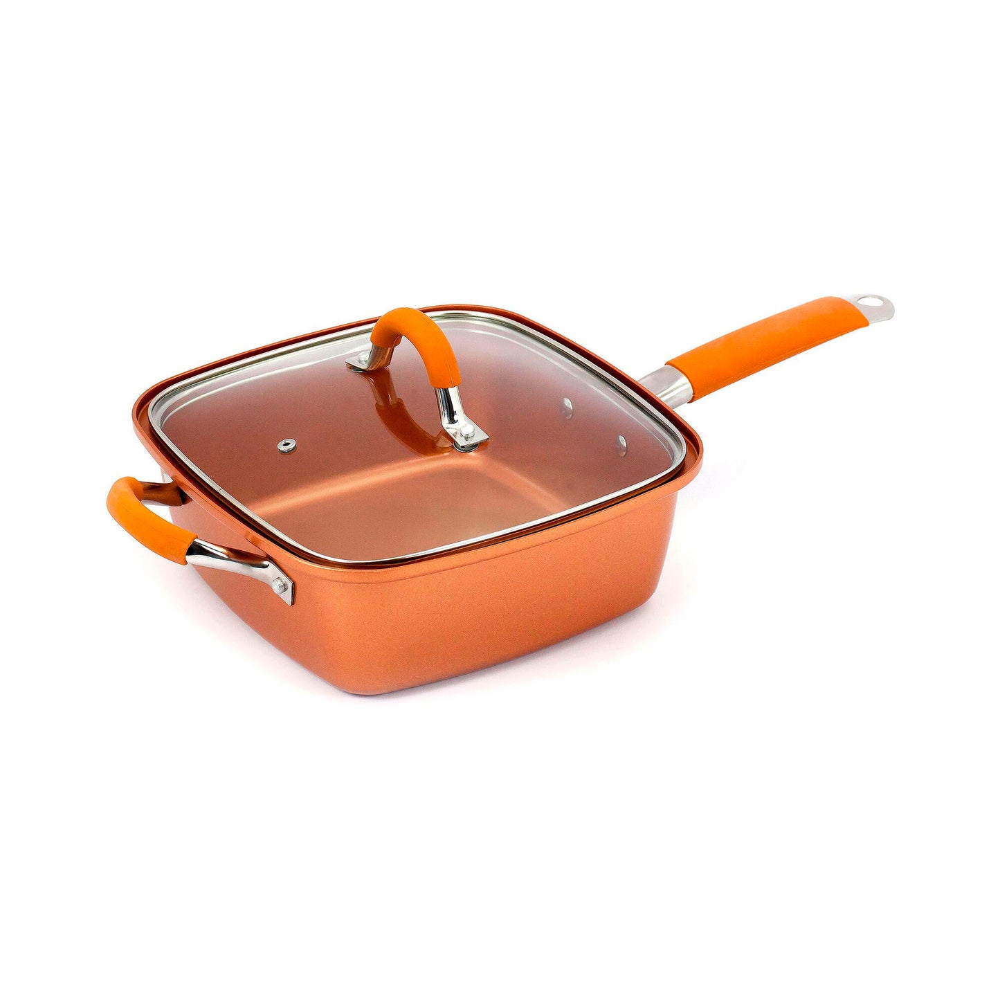 Square Copper Pan Pro All in 1 Pan For Stove Top & Oven - Mail Order Brown Box