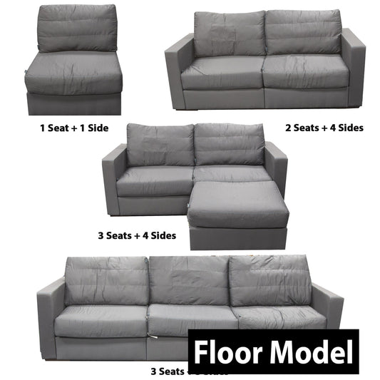 Sectional Couch 3 Seats + 5 Sides+ Covers- Floor Model