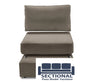 Sectional Seat Cover 3 Piece Set - Taupe Combed Chenille - Floor Model