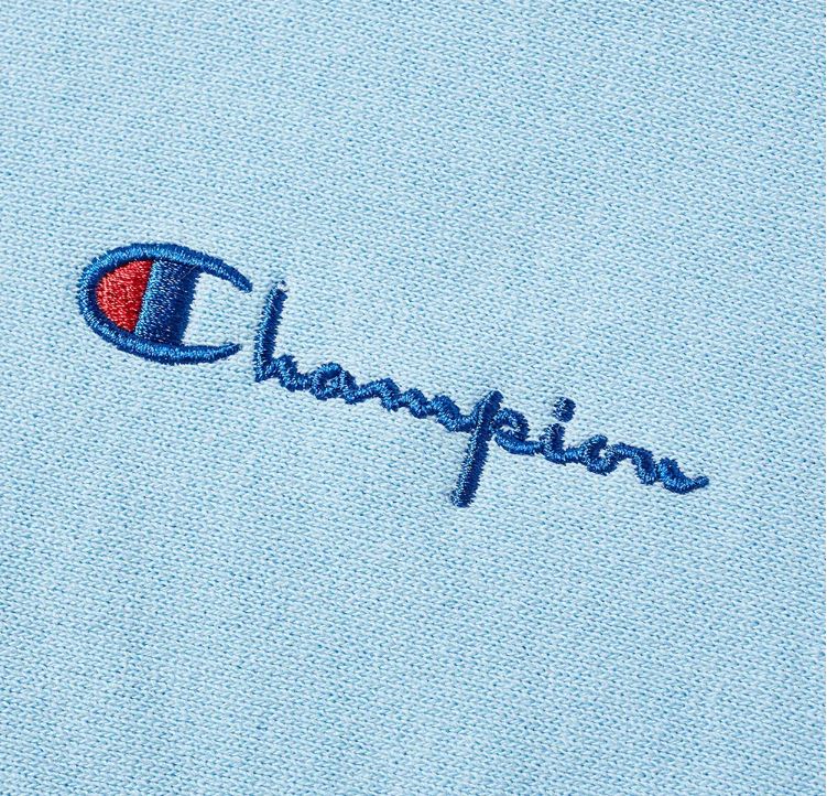 Champion crop hoodie with small script logo two-piece