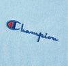 Champion Reverse Weave Small Script Hoodie (Ocean Front Blue) - Large