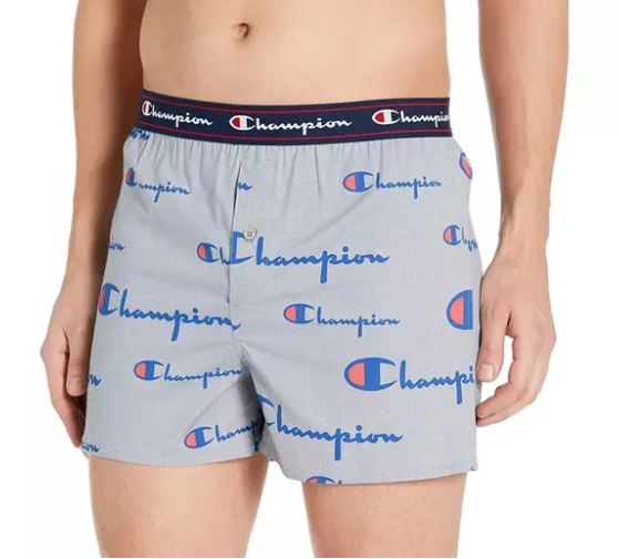 Champion Men's Script Print Stretch Woven Boxers - X-Large