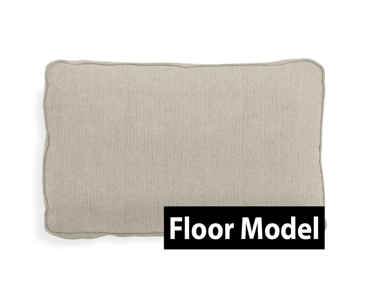 Back Pillow Cover: Tan Combed Chenille