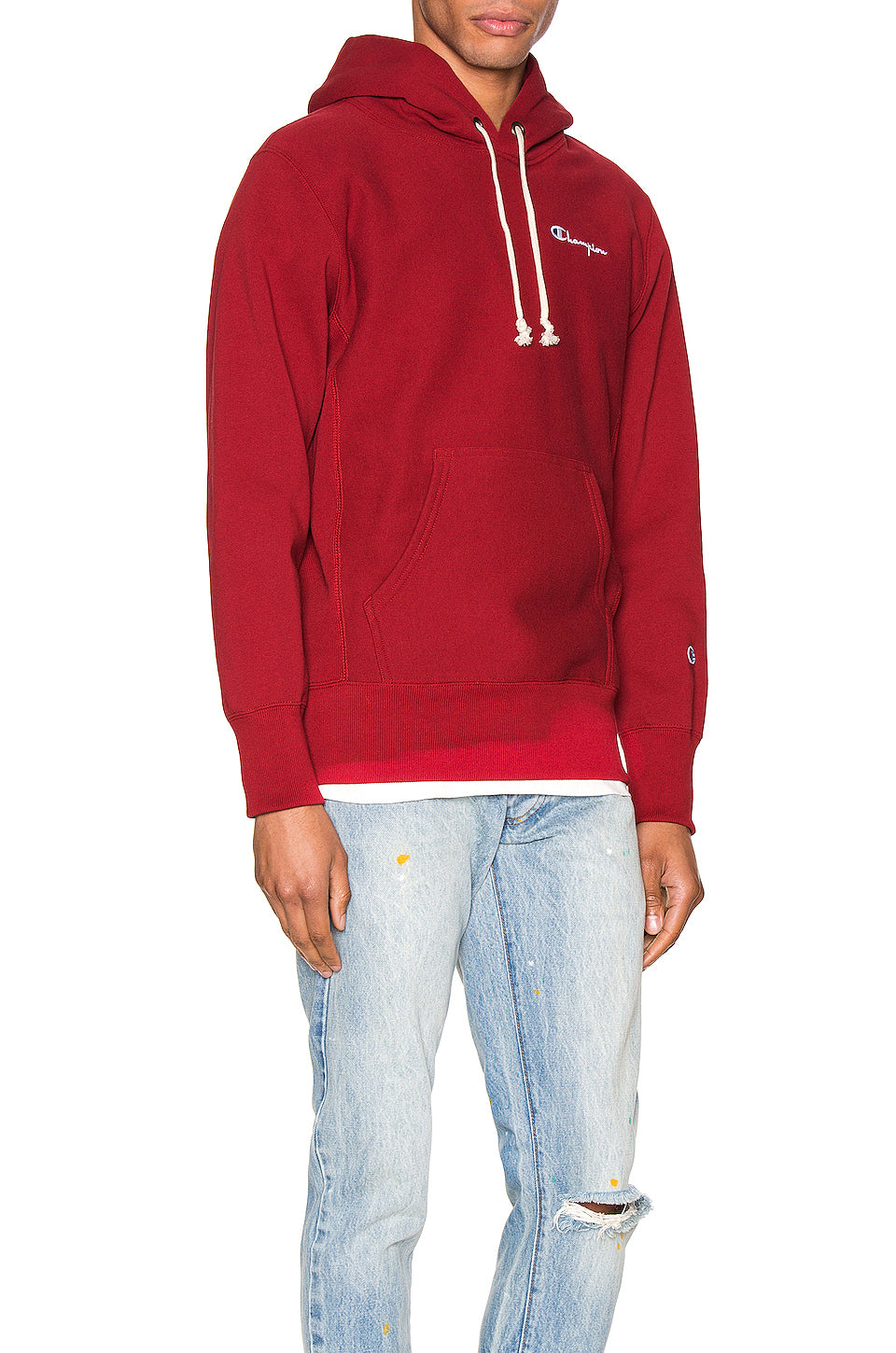 Champion Reverse Weave Small Script Hooded Sweatshirt - Medium