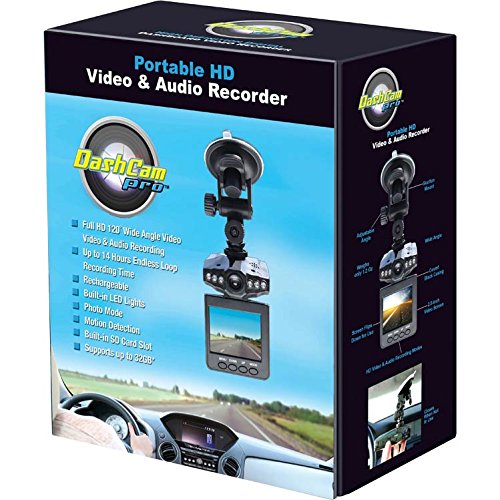 Dash Cam Pro As Seen On TV Black Portable HD Video/Audio Recorder