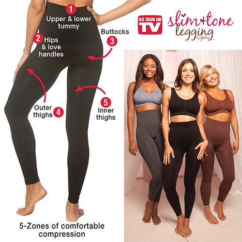 (3 Pack) Genie Women's High Waist Slim and Tone Leggings XL, Charcoal
