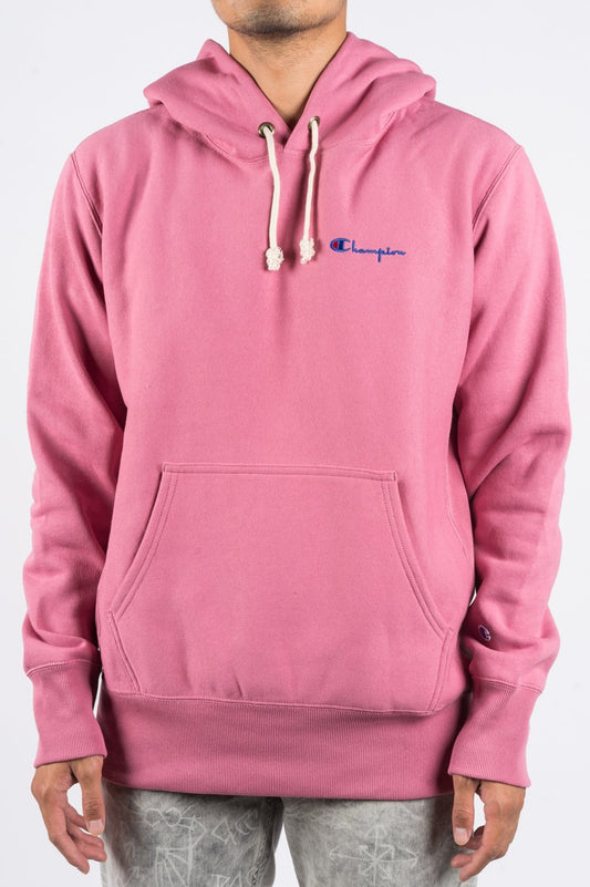 Champion Reverse Weave Small Script Hooded Sweatshirt Elegant Mauve - Medium