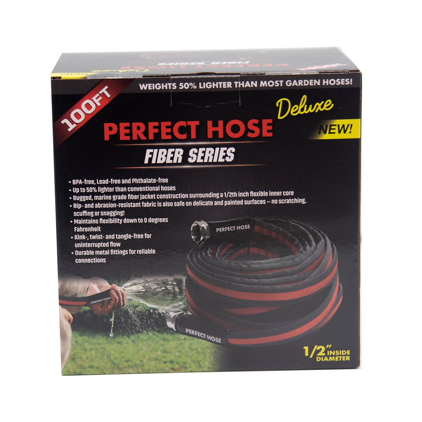 Perfect Hose Deluxe Fiber Optic Series Garden Hose, 100'